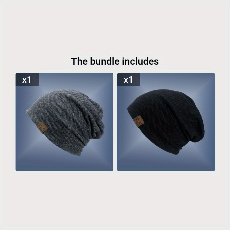 Thumbnail: Women'S & Men'S Oversized Beanie Hat - Lightweight Winter with Adjustable Snap C
