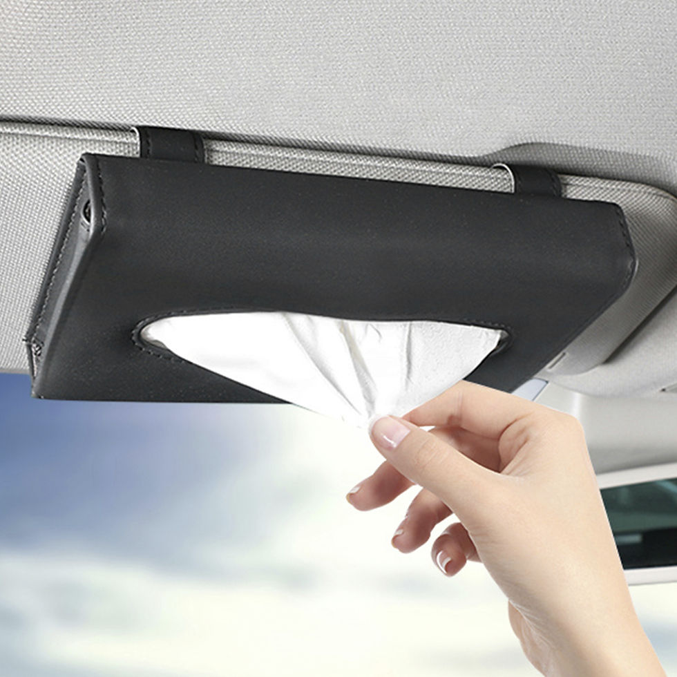 Thumbnail: [Fashion Car Sunshade] Car Mounted Fashion Sunshade Paper Towel Box | Automobile