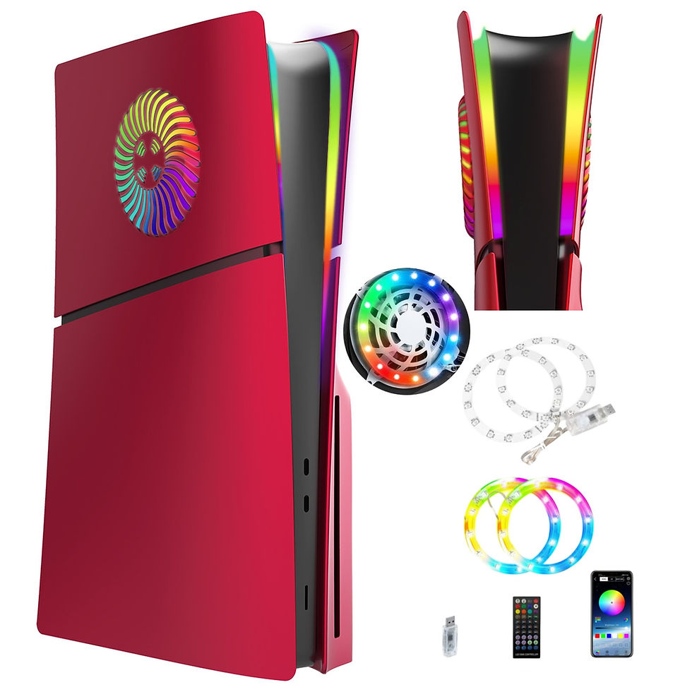 Thumbnail: Faceplate with RGB Light Strip for PS5 Slim Cooling Vents LED Light Ring Console