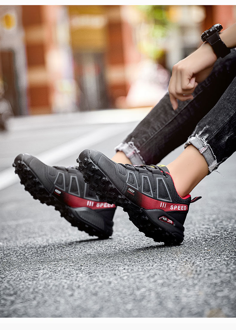 Thumbnail: Men‘s Waterproof Hiking Shoes Outdoor Trainers Lace-up Climbing Shoes Women Tr