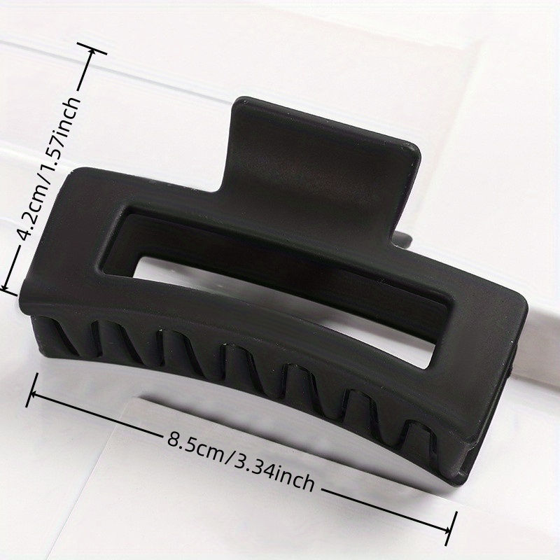 Thumbnail: Multicolor Large Thick Acrylic Hair Clip Rectangle Hairclip Long Hair Resin Claw