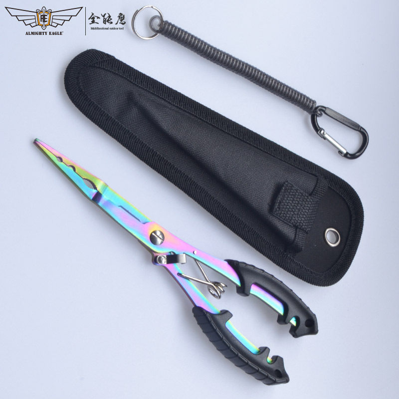Thumbnail: Saltwater Resistant Fishing Pliers with Split Ring Hook Removers, Lanyard & Shea