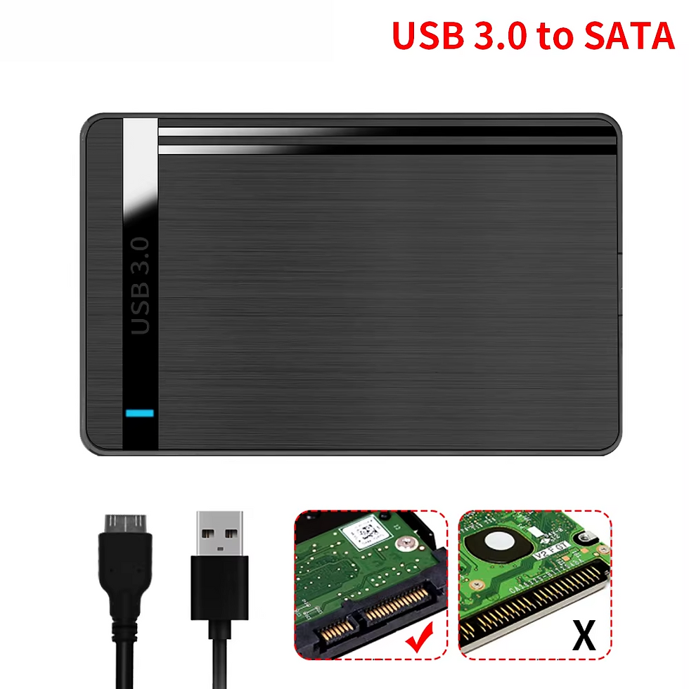 Thumbnail: 2.5" HDD Enclosure SATA to USB 3.0 External Mobile Hard Drive Case for Laptop PC