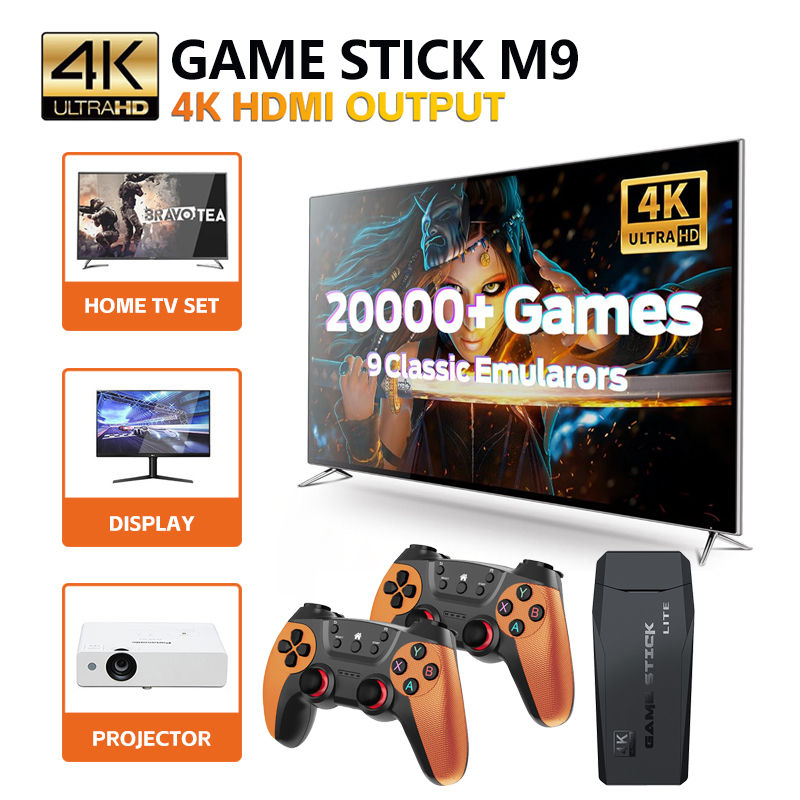 Thumbnail: M9 4K Retro Game Stick Video Game Console 64GB 30000 Games with 2.4G Double Wire