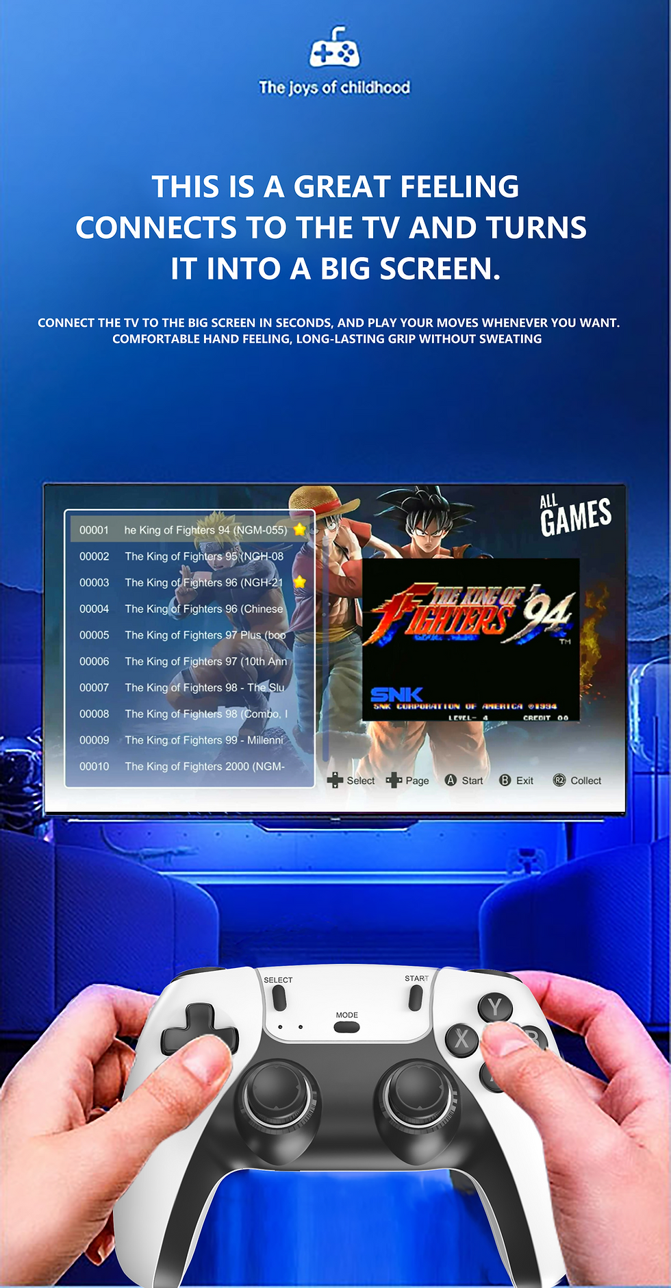 Thumbnail: 4K TV Game Stick M15 Video Game Console Built-in 40000+/50000 Games 128G Handhel