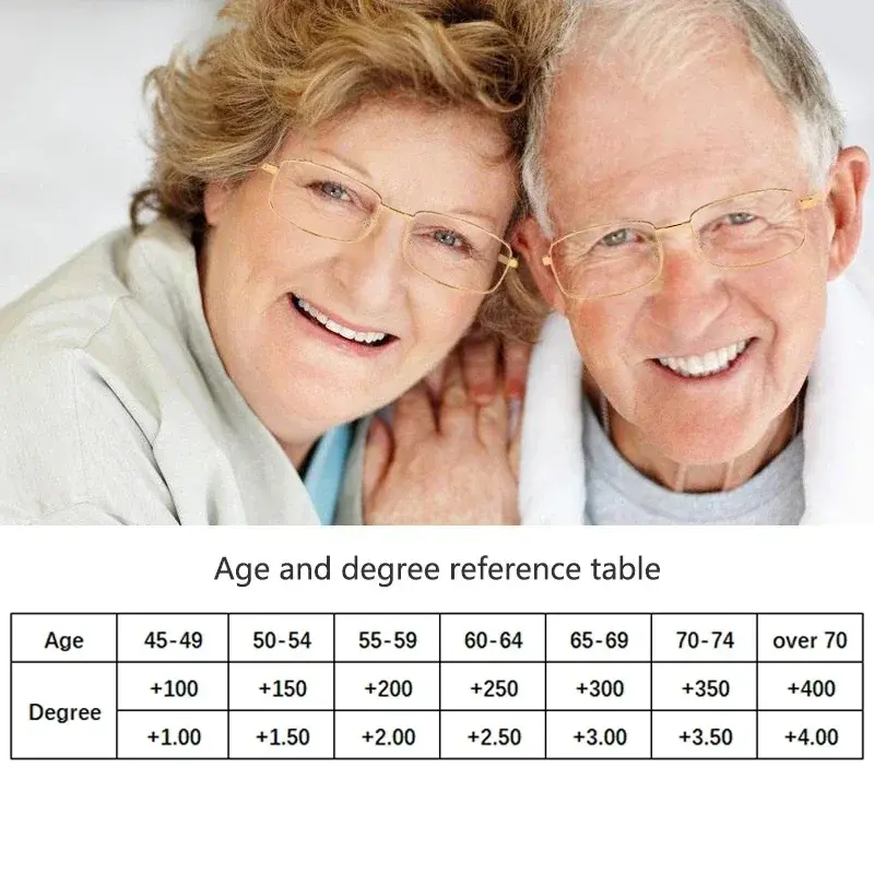 Thumbnail: Design Reading Glasses Men and Women Full-frame Alloy Clear HD Lenses Presbyopia