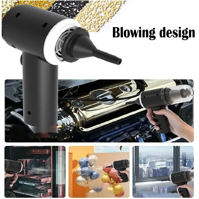 Thumbnail: 9000Pa Wireless Car Vacuum Cleaner USB Charging 1200mAh Portable Cleaning Applia