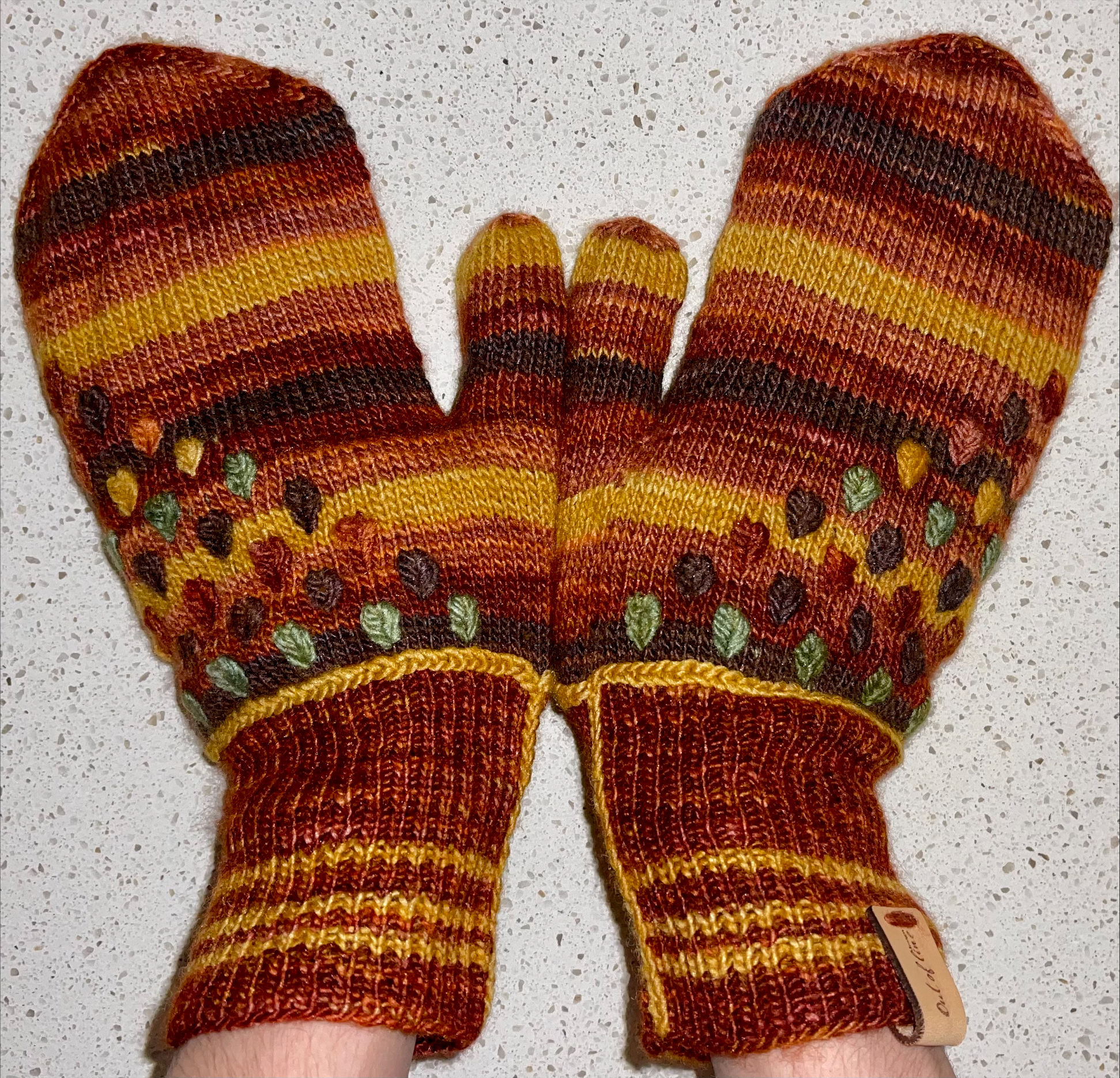 Høstløvvotter garnpakke med oppskrift