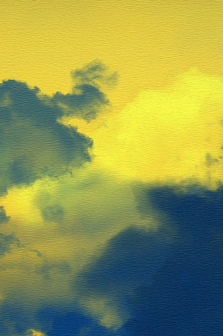 Close-up detail of the artwork, highlighting its layered textures, colours and geometric elements.