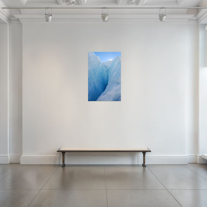 Contextual view of the artwork mounted on a wall, showing its scale and presentation.
