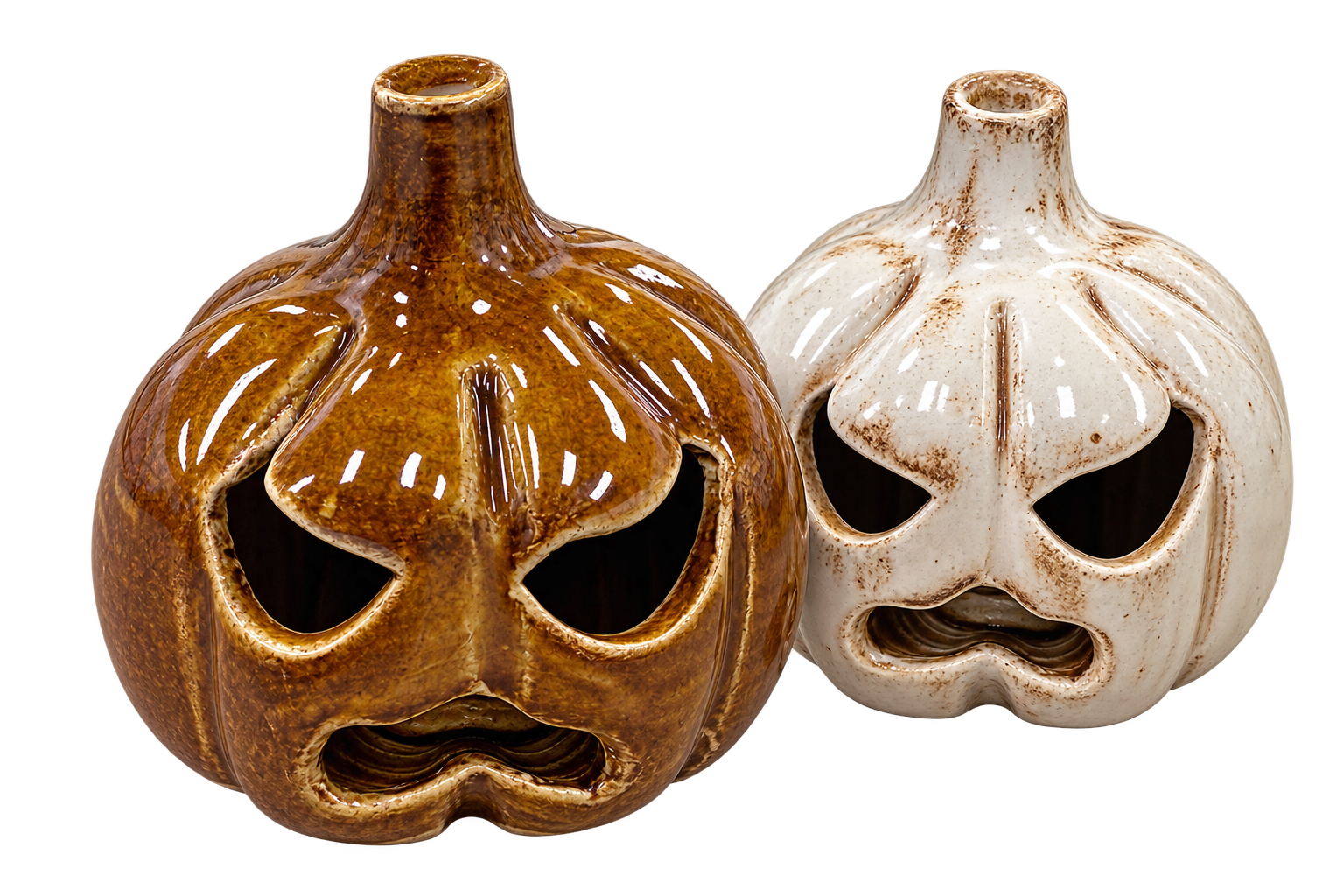 Hand-Built Clay Jack-O'-Lanterns at Viridian Art Woodland Hills