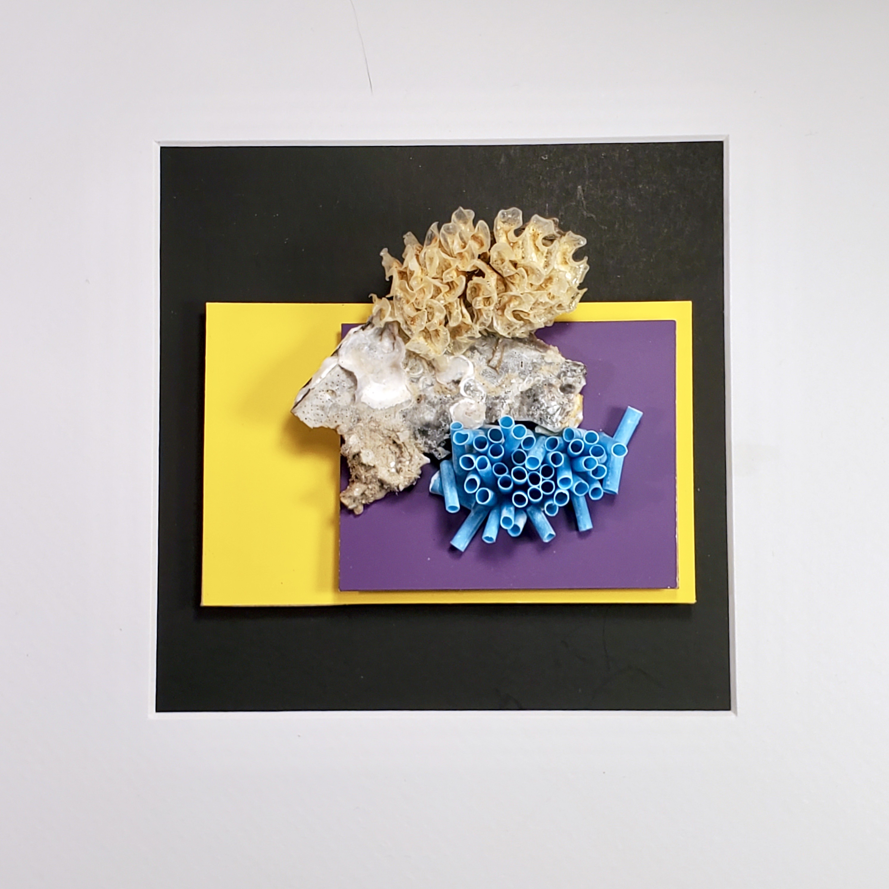 artwork dynamic composition texture red tactile overlap layer construction mixmedia