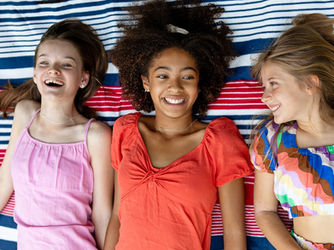 Tween girls indicating the audience range for blossom & beau natural deodorant