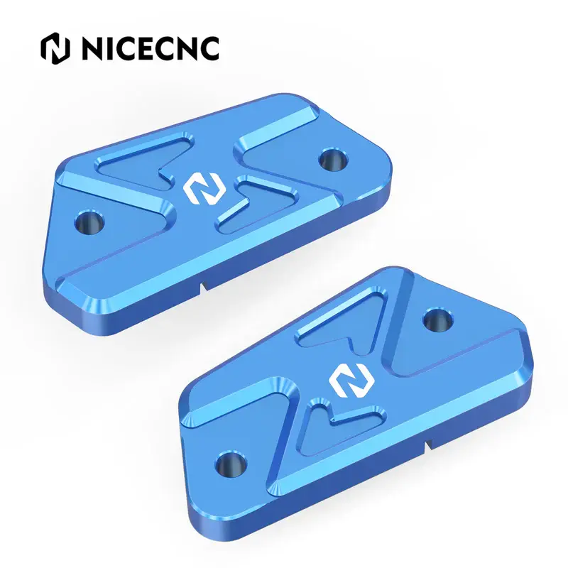 Thumbnail: Blue Front Rear Brake Reservoir Cover Caps - Front