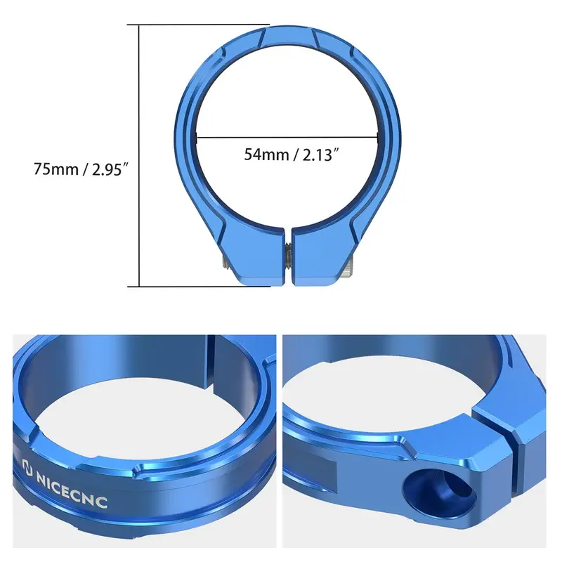 Thumbnail: Blue Reinforced Head Tube Frame Brace Clamp For Surron Light Bee X/ S/ L1E Segway X