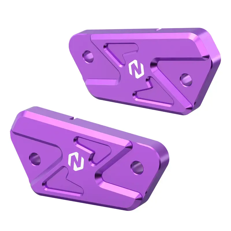 Thumbnail: Purple Front Rear Brake Reservoir Cover Caps - Left and Right