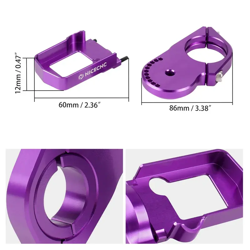 Thumbnail: Purple Digital Display Relocation Bracket For Surron Light Bee X/ S/ L1E Segway X