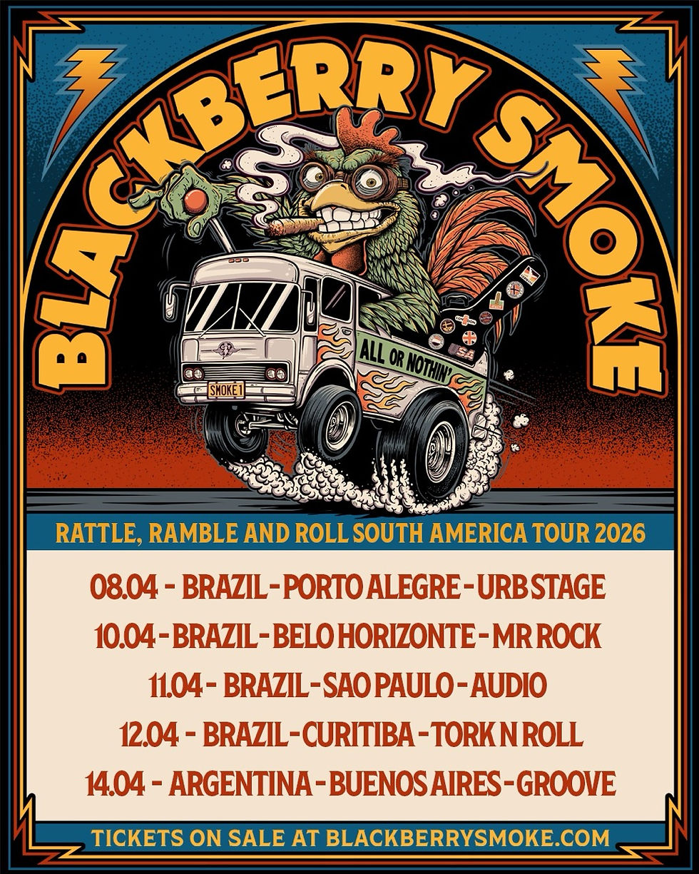 Blackberry Smoke - Cartaz da turnê no Brasil