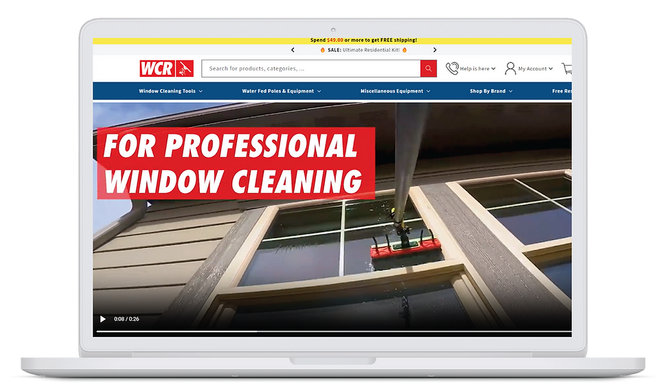 WindowCleaner.com, Frenzy AI personalization, Shopify, AI site search, product recommendations, collection pages