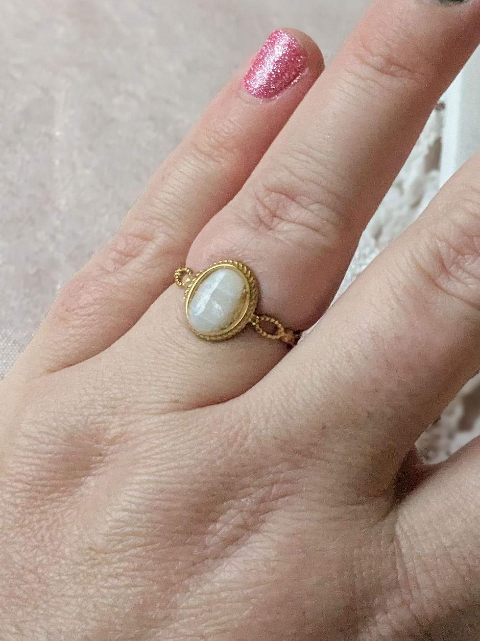 Thumbnail: Faux Opal Adjustable Rings