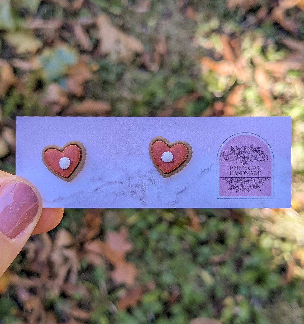 Thumbnail: Pumpkin Pie Heart Studs
