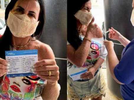 'Totalmente imunizada': Gretchen recebe segunda dose da vacina contra a covid-19 - SUPER TOP FM 89.9