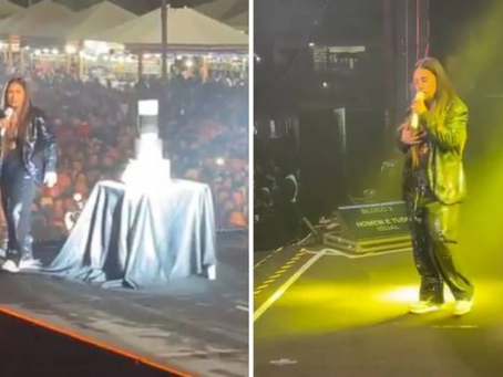 Simone faz primeiro show sozinha e lamenta ausência de Simaria: 'Ruim estar aqui sem ela'