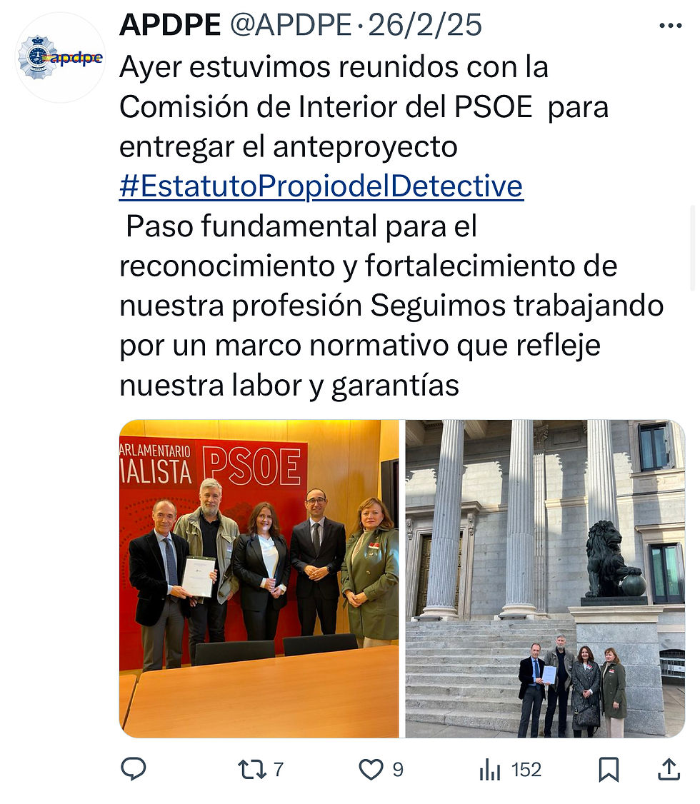 Imagen publicada por la Apdpe en RRSS públicas y abiertas