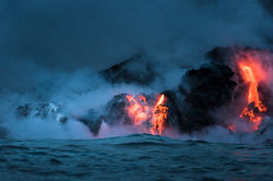 Lava Ocean Entry By Boat Copyright Denesa Chan-3585