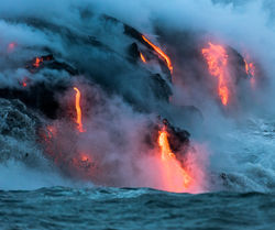 Lava Ocean Entry By Boat Copyright Denesa Chan-3696