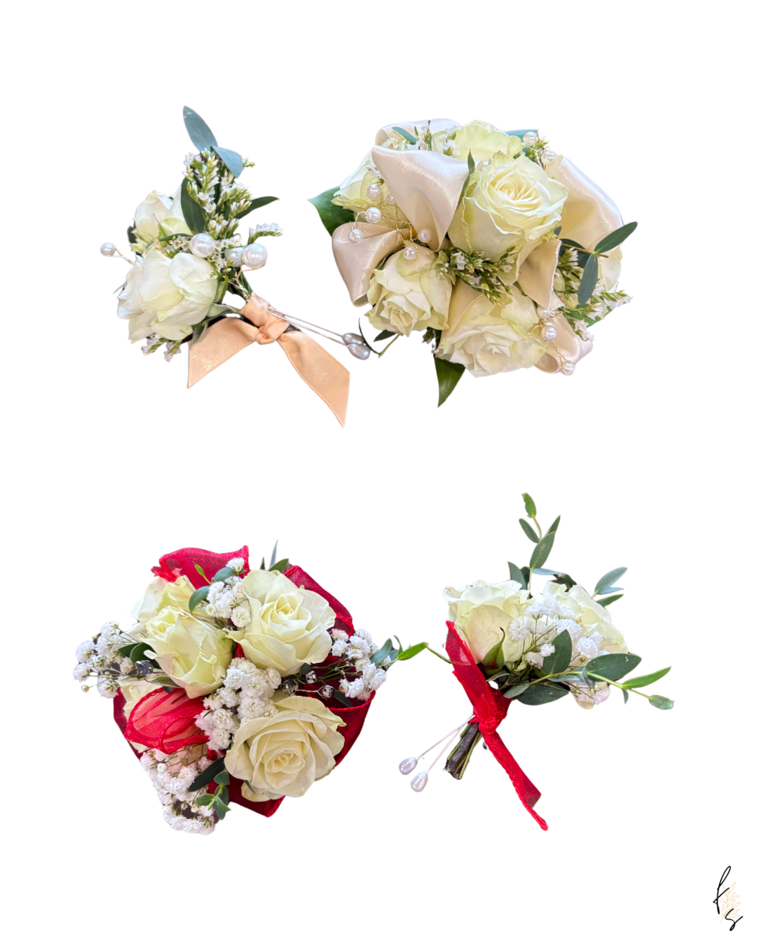 Custom Corsage & Boutonniere Set