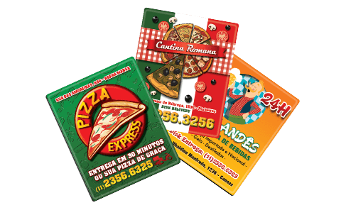 100 Ímãs de Geladeira 4x5cm