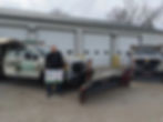 Snow removal trucks ready for winter services in Mount Pleasant, PA by Skowronek Landscaping & Excavating.