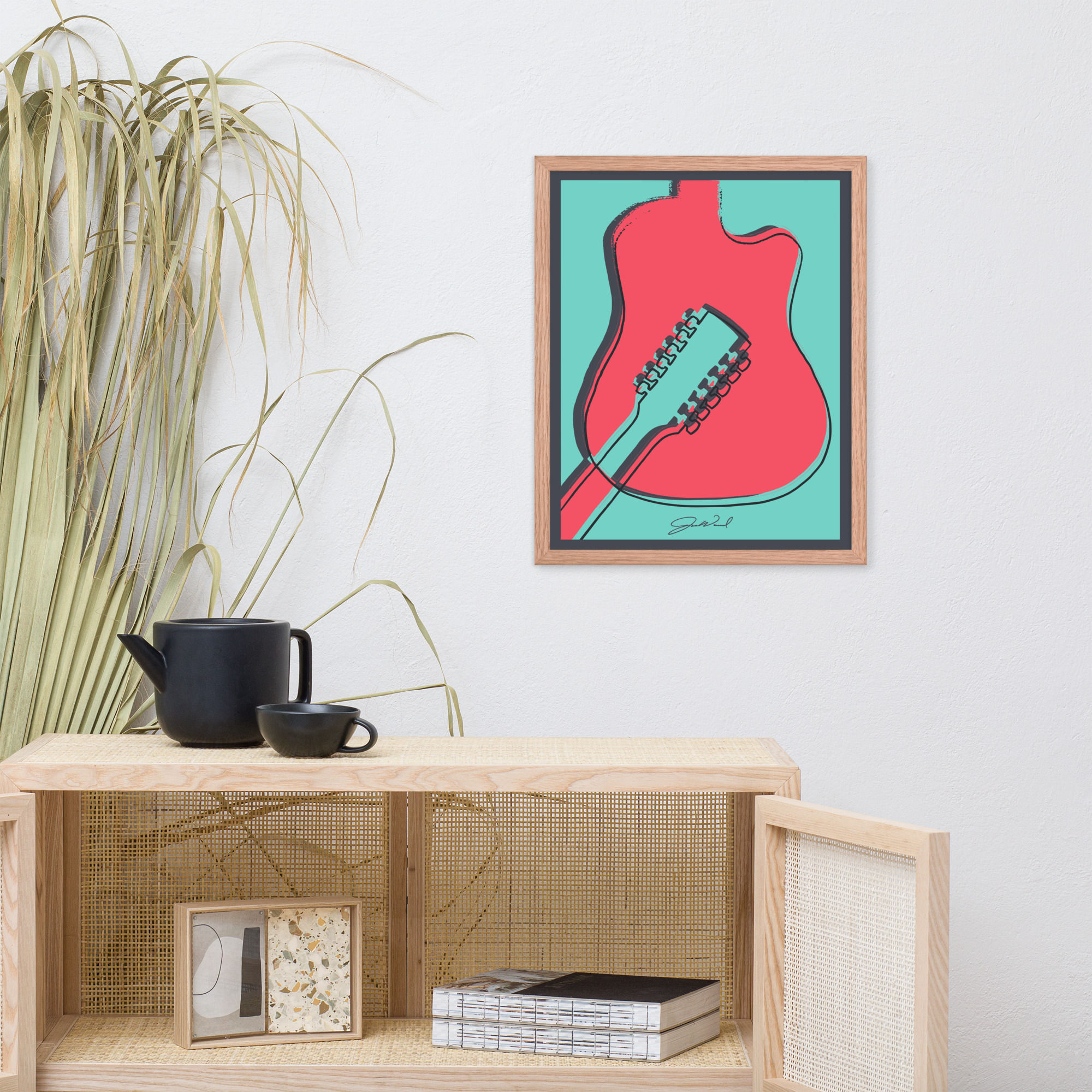 Framed Poster | 12-String Acoustic by Joe Wood