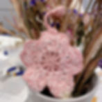 毛线编织樱花钥匙包/Wool Woven Cherry Blossom