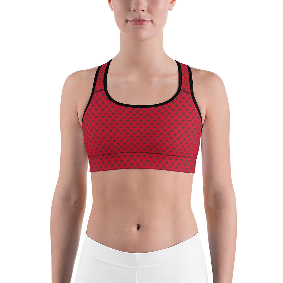 Sports Bra | Stars (Red)
