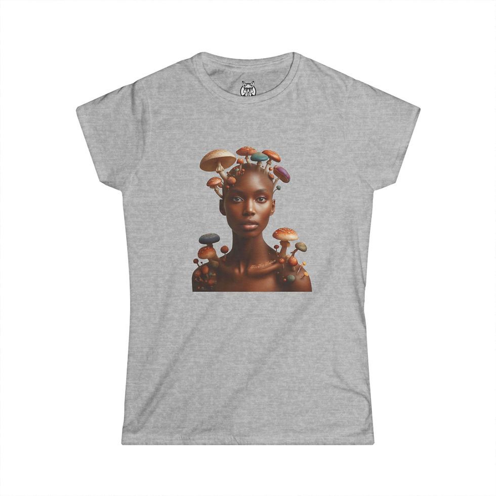 Thumbnail: 3 Mushrooms Women's Soft Style Tee