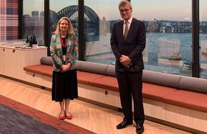 Louise Cantillon with her predecessor, Michael Ward