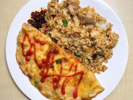 Simplest Brunch Ever - Scallion Pancakes & Frozen Rice Burger