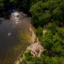 Rio São Bartolomeu dentro da propriedade