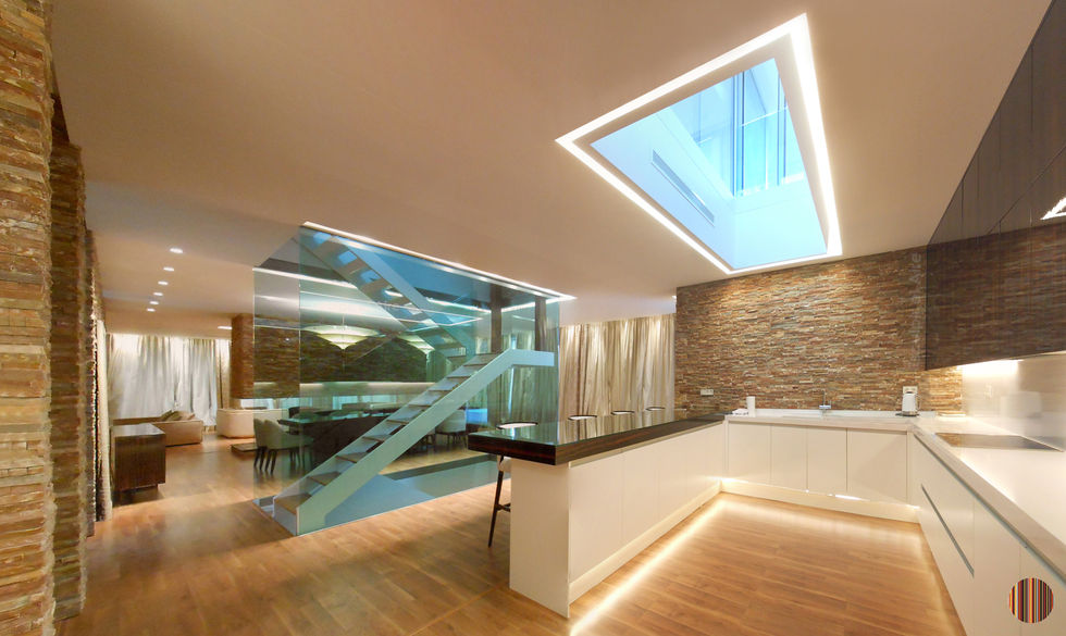 Minimalism Modern White Architecture & Interior Design in Altea Denia Javea Moraira Alicante with wood stone glass finishes by EEA Esculpir el Aire