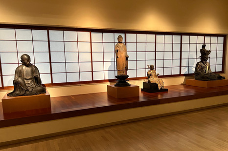 Japan Room Statues featuring 4 different statues of significant cultural figures.