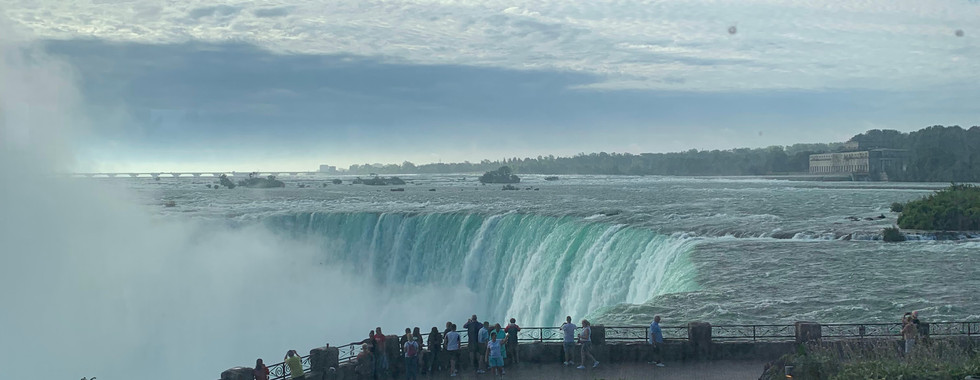 Niagara Falls views of the falls from a side angle