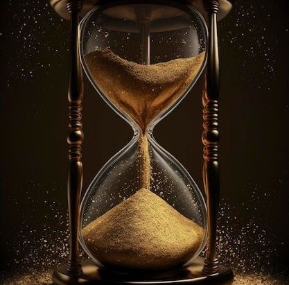 ⏳ El reloj de arena no importa cuánto lo sacudas, no vas a lograr que ningún grano caiga antes ⏳