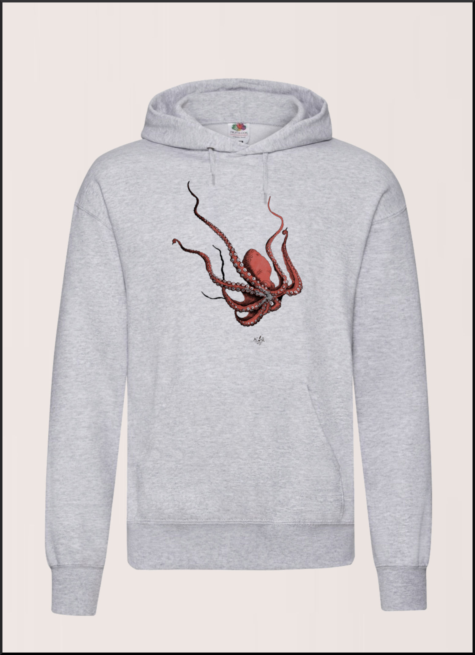 Octopus color, felpa uomo