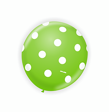 Balão Verde Bolinha Branca n° 9