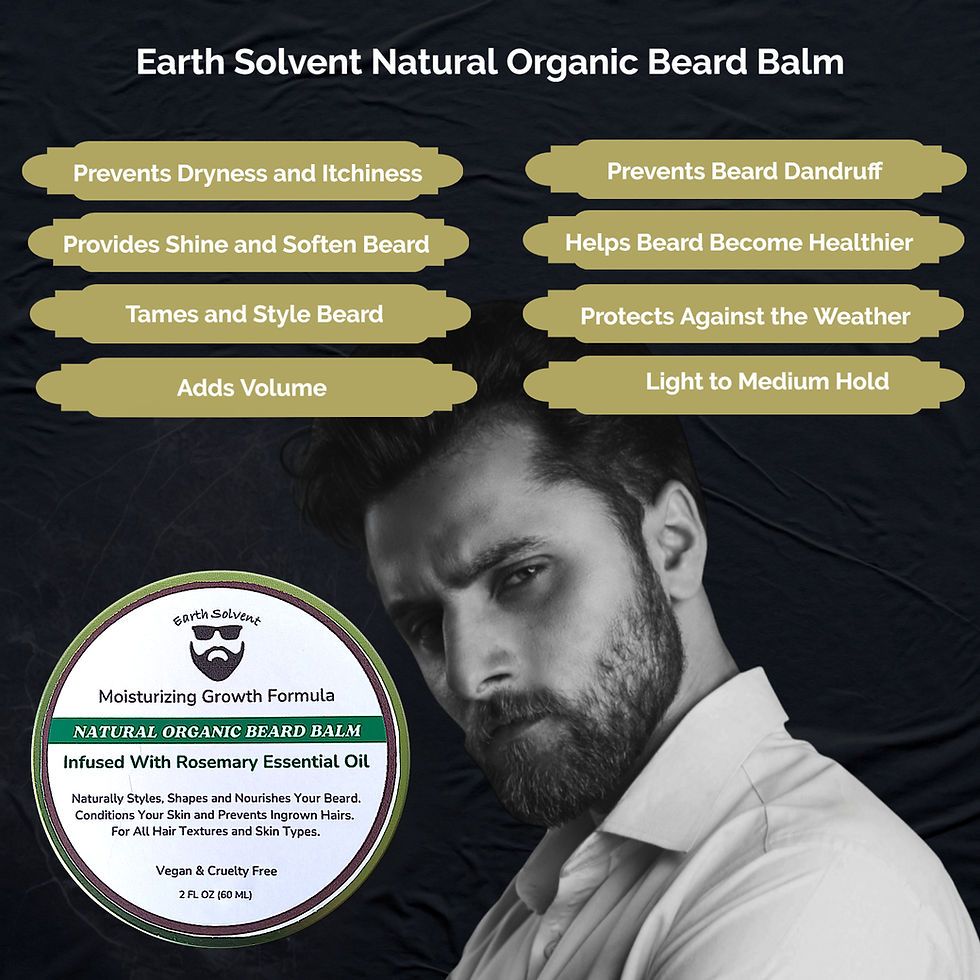 Thumbnail: Man with beard using Earth Solvent Natural Organic Beard Balm