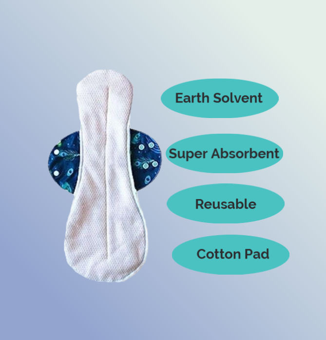 Earth Solvent Reusable Cotton Menstrual Sanitary Pad