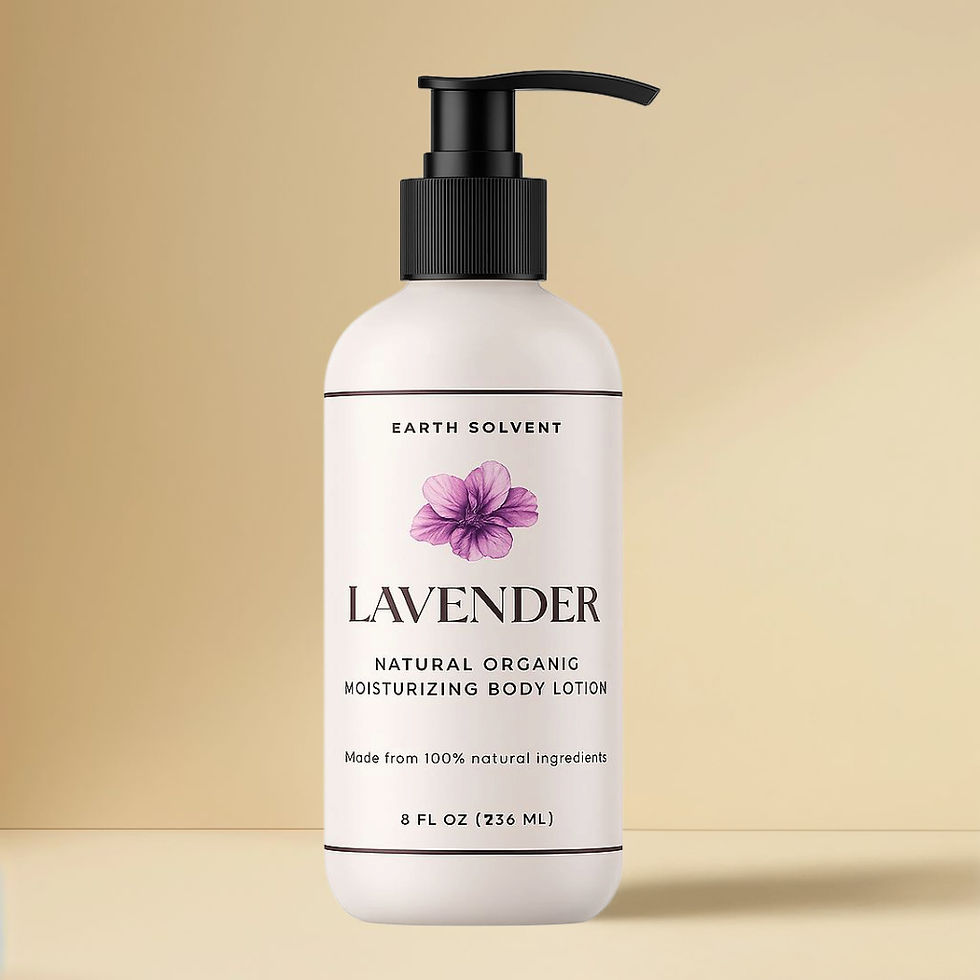 Earth Solvent Lavender Natural Organic Moisturizing Body Lotion