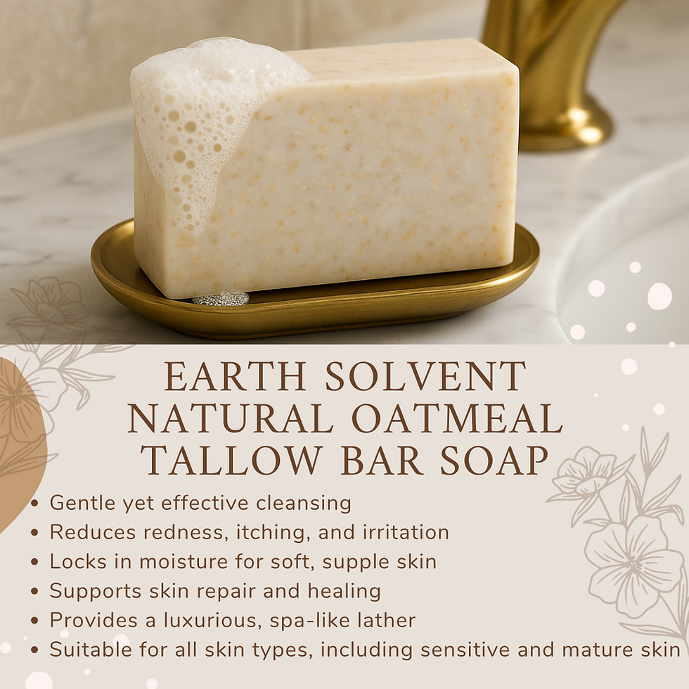 Thumbnail: Grass Fed Beef Tallow & Oatmeal Cold Process Soap Bar - Eczema Soothing
